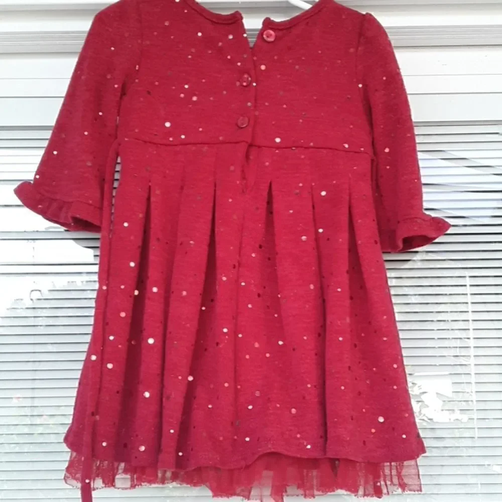 2 Great Dresses For Christmas.Younland,Red Color,size 3 T and Pink Violet.
